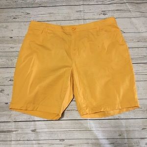 CJ Banks Mustard Bermuda Shorts Size 16 W